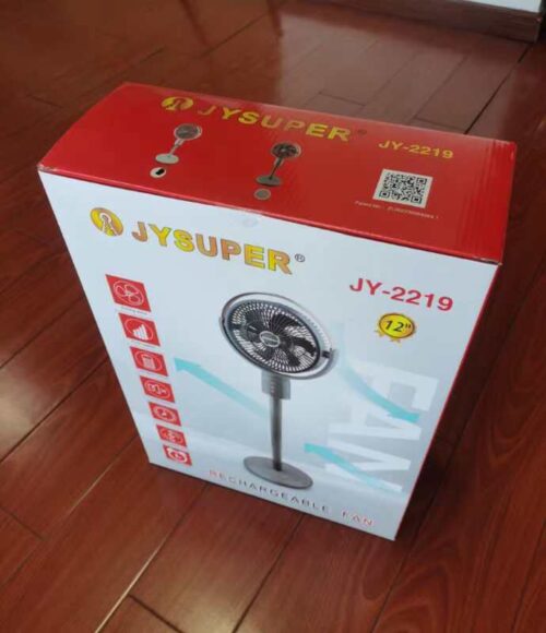 JYSuper 3-in-1 Size Adjustment Heights Rechargeable Fan 12" - Image 5