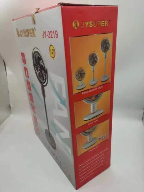 JYSuper 3-in-1 Size Adjustment Heights Rechargeable Fan 12" - Image 3