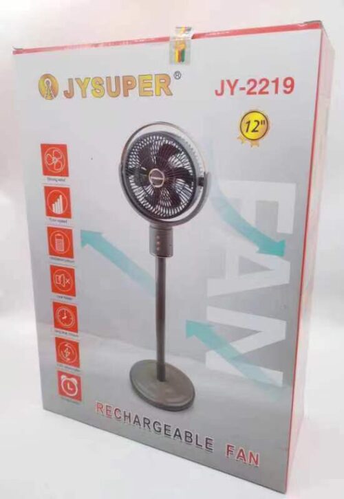 JYSuper 3-in-1 Size Adjustment Heights Rechargeable Fan 12" - Image 2